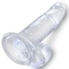 King Cock - Pene Realista Transparente Con Bolas 15,2 CM Transpar