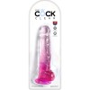King Cock - Clear Pénis Réaliste Avec Boules 16.5 CM Rose