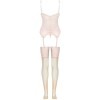 LIVCO CORSETTI FASHION - ENSEMBLE PERSINNE PÊCHE CORSET + CULOTTE + BAS LIVCO CORSETTI SETS