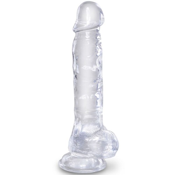 King Cock - Pene Realista Transparente Con Bolas 16,5 CM Transpar