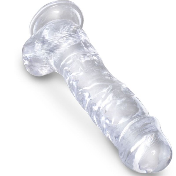 King Cock - Pene Realista Transparente Con Bolas 16,5 CM Transpar