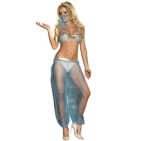 SUBBLIME - ENSEMBLE LINGERIE BLEU STYLE INDIEN S/M SUBBLIME SETS