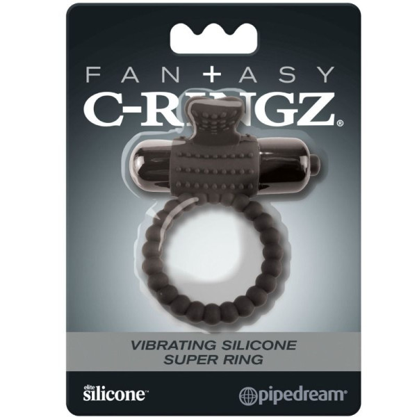 Anneau Vibrant Silicone Noir Fantasy C-Ringz - Qualité Premium, Livraison Discrète