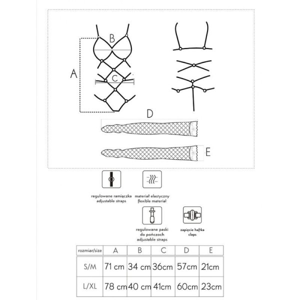 LIVCO CORSETTI FASHION - THIARA LC 20213 CORPO PRETO + CONJUNTO INFERIOR S/M LIVCO CORSETTI SETS