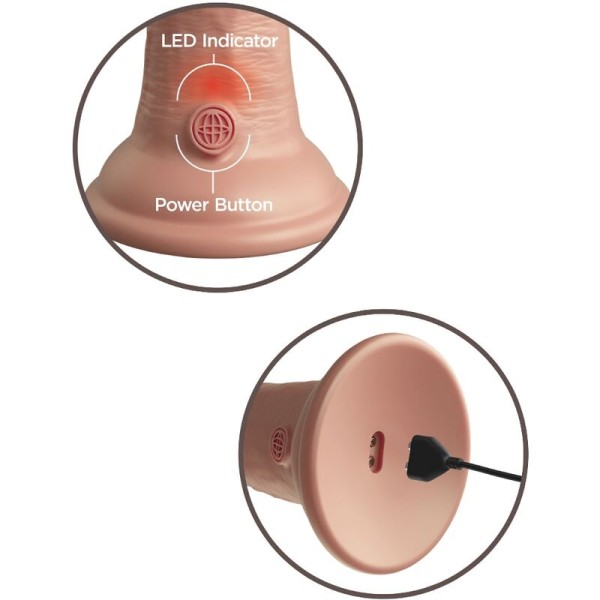 King Cock - Elite Gode Réaliste Vibrant & Silicone 15.2 CM