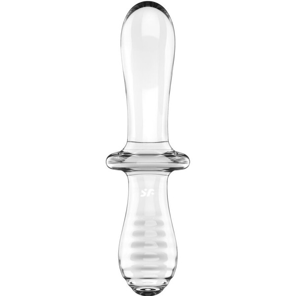 SATISFYER - DILDO DE CRISTAL DUPLO TRANSPARENTE SATISFYER CRYSTAL