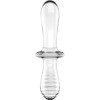 SATISFYER - DILDO DE CRISTAL DUPLO TRANSPARENTE SATISFYER CRYSTAL