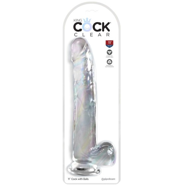 King Cock - Clear Gode Avec Testicules 24.8 CM Transparent