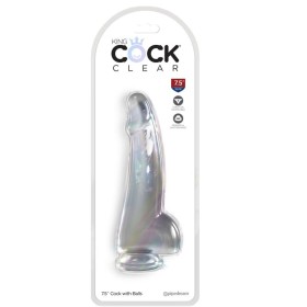 King Cock - Vibrador Transparente Com Testículos 15,2 CM Transparente