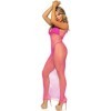 LEG AVENUE - ROBE LONGUE FILET FUCHSIA TAILLE UNIQUE LEG AVENUE DRESSES