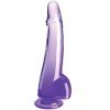 King Cock - Clear Gode Testicules 19 CM Violet