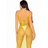 LEG AVENUE - ROBE LONGUE FILET JAUNE TAILLE UNIQUE LEG AVENUE DRESSES