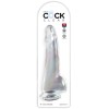 King Cock - Consolador Transparente Testiculos 19 CM Transparente