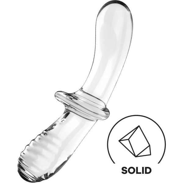 SATISFYER - DILDO DE CRISTAL DUPLO TRANSPARENTE SATISFYER CRYSTAL
