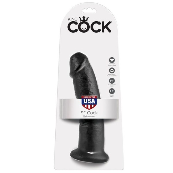 King Cock - 9 Gode Noir 22.9 CM – Pénis réalistes