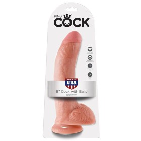King Cock - Consolador 9 Carne Con Bolas 22,9 CM