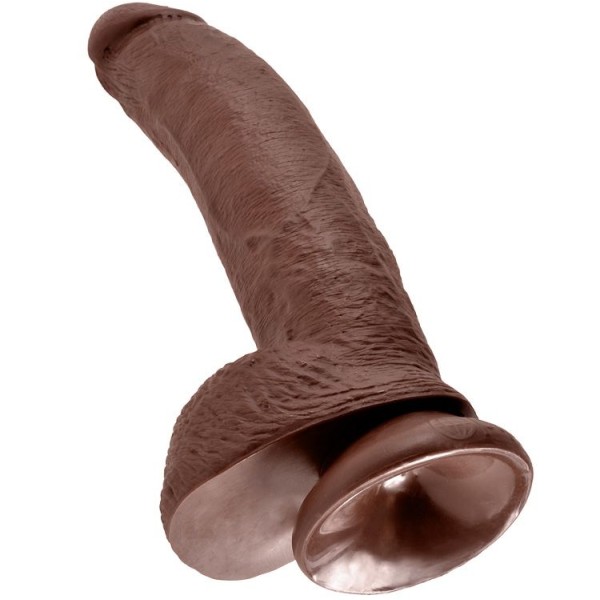 King Cock - 9 Gode Marron Avec Boules 22.9 CM