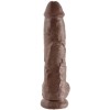 King Cock - 10 Vibradores Marrons Com Bolas 25,4 CM