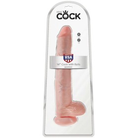 King Cock - Gode Avec Couilles 35.6 CM - Chair