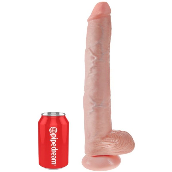 King Cock - Consolador Con Bolas 35.6 CM - Carne