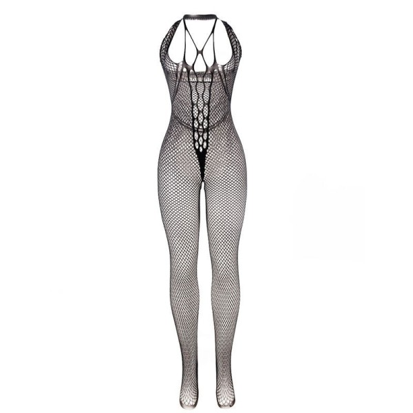 SUBBLIME - 951788 BODYSTOCKING LONG EN RESILLE AVEC BRETELLES SUR LA POITRINE ET LE DOS NOIR TAILLE UNIQUE SUBBLIME BODYSTOCKING