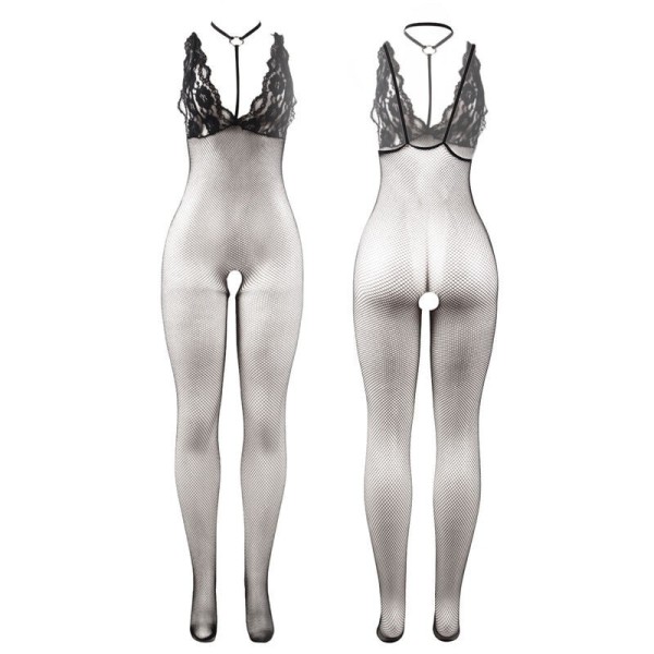 SUBBLIME - 951993 BODYSTOCKING RÉSILLE TRANSPARENTE NOIRE SANS FOURRURE TAILLE UNIQUE SUBBLIME BODYSTOCKINGS