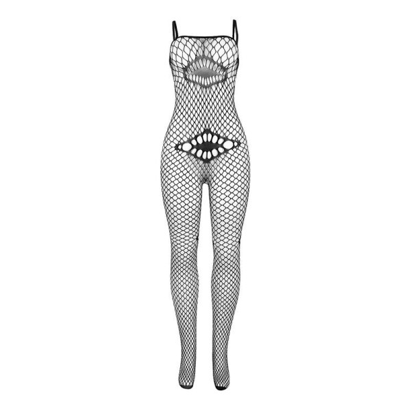 SUBBLIME - 952112 BODYSTOCKING RESILLE AVEC DETAILS SUR LA POITRINE ET LE VENTRE NOIR TAILLE UNIQUE SUBBLIME BODYSTOCKINGS
