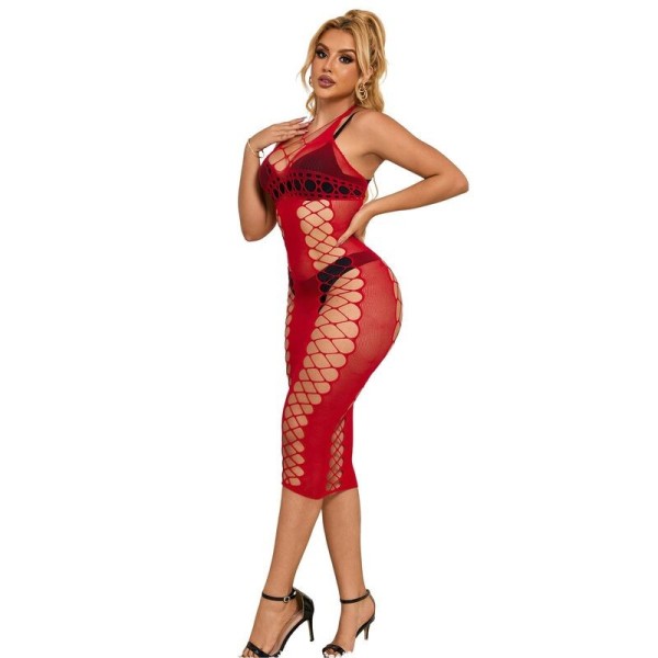 SUBBLIME - 952327 ROBE LONGUE RÉSEILLE ROUGE TAILLE UNIQUE SUBBLIME DRESSES