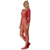 SUBBLIME - 952419 BODYSTOCKING RESILLE AVEC LOSANGES MANCHES LONGUES ROUGE TAILLE UNIQUE SUBBLIME BODYSTOCKINGS
