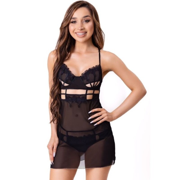 LIVCO CORSETTI FASHION - MAIA 20247 BABYDOLL + STRING NOIR S/M LIVCO CORSETTI SETS