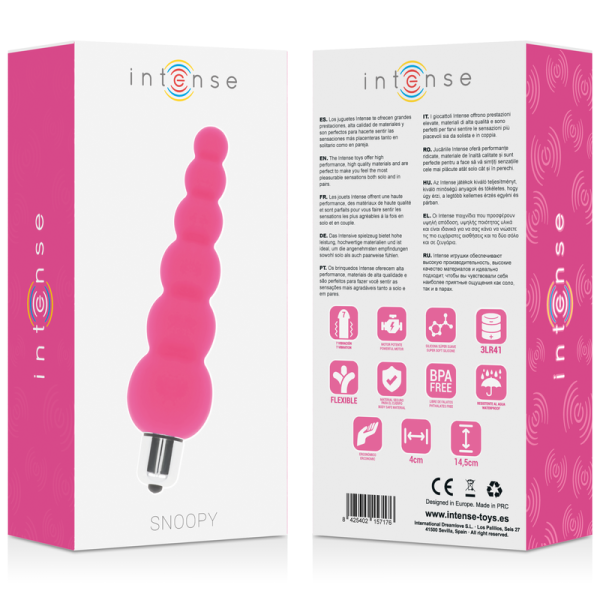 Intense - Snoopy 7 Vitesses Silicone Rose – Vibromasseurs anaux