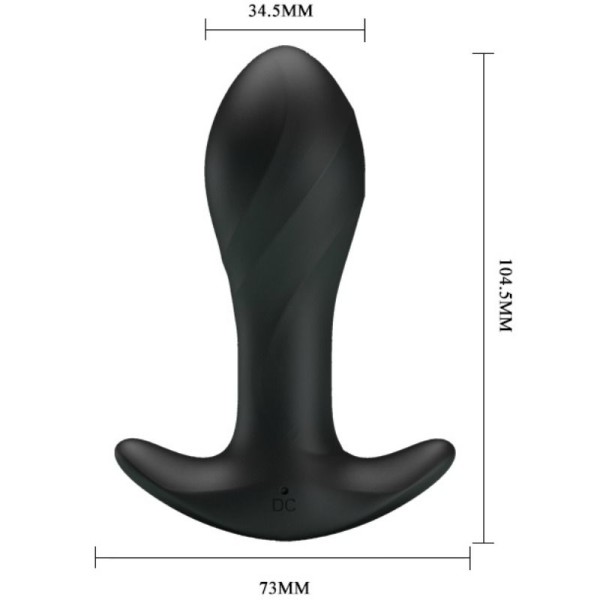 Pretty Love - Vibrador Anal Negro - Plugs Anales