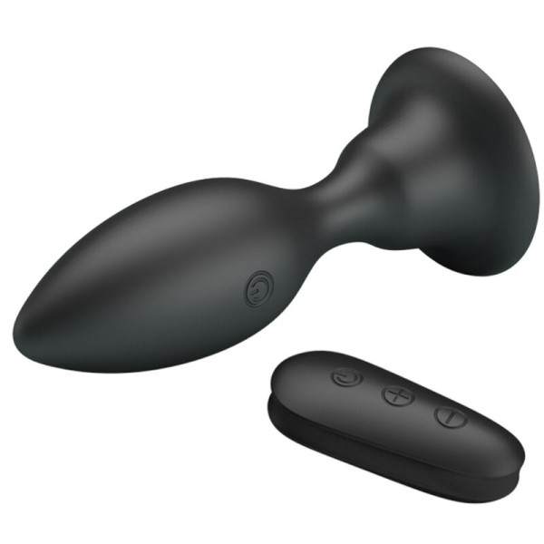 MR Play - Plug Anal Con Vibración Control Remoto Negro
