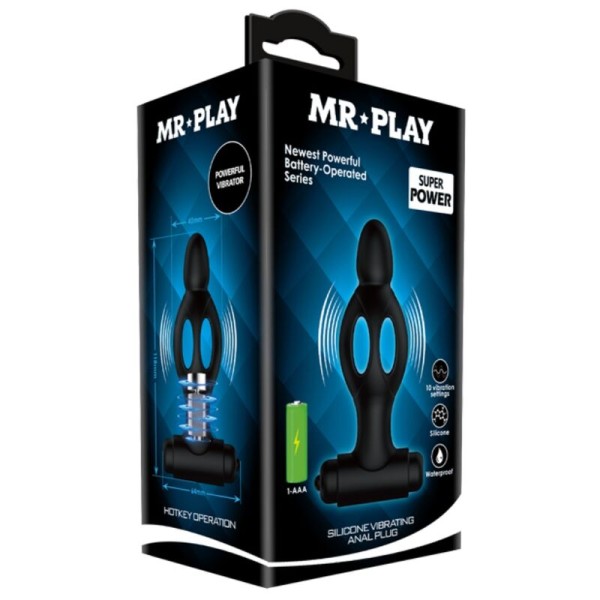 MR Play - Plug Anal de Silicona Con Vibración