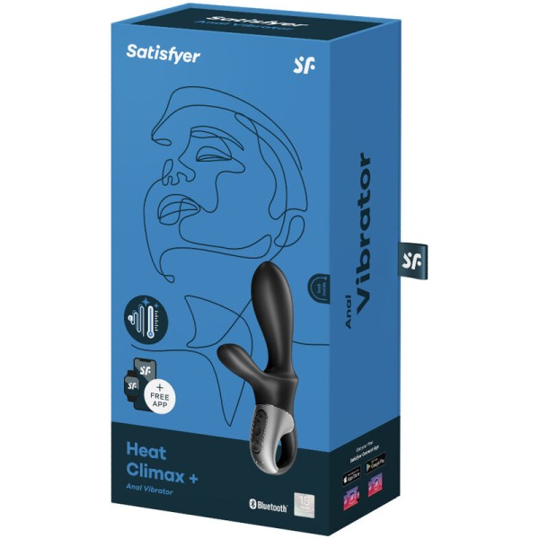 Satisfyer - Application Heat Climax+ Vibrateur Anal Noir