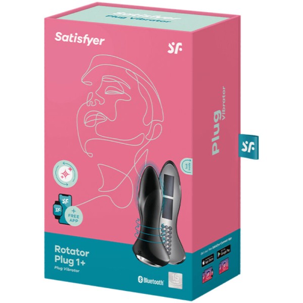 Satisfyer - Rotator Plug 1+ Aplicação Vibratória Preto