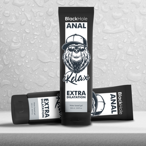 BLACK HOLE - GEL DE DILATAÇÃO ANAL À BASE DE ÁGUA 250 ML BLACK HOLE