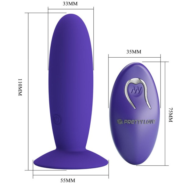 Pretty Love - Vibrateur Anal Youth Plug Télécommande Violet