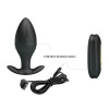 Pretty Love - Vibrateur Rechargeable Regina Anal Plug Noir