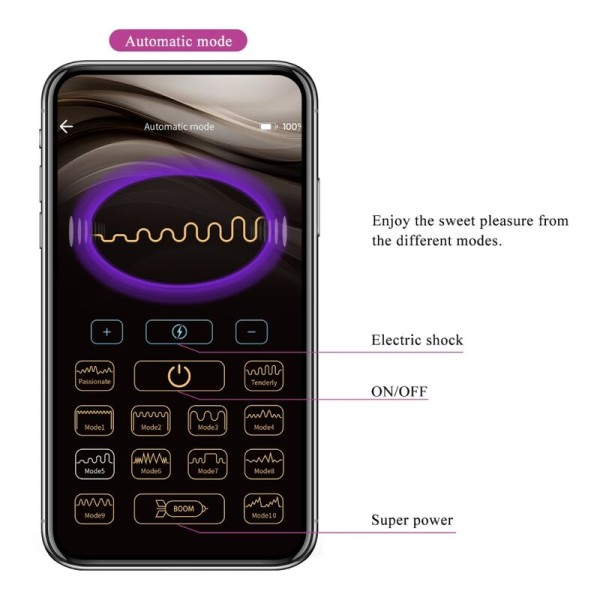 Pretty Love - Plug Anal Contrôlé PAR Application Jefferson Noir