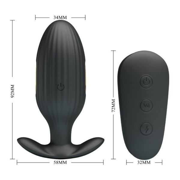 Pretty Love - Kelly Plug Vibrador Anal Recargable Negro