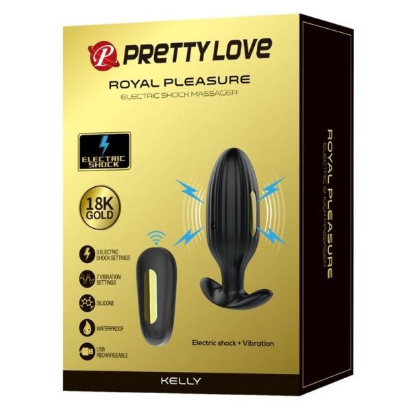 Pretty Love - Kelly Plug Vibrador Anal Recargable Negro