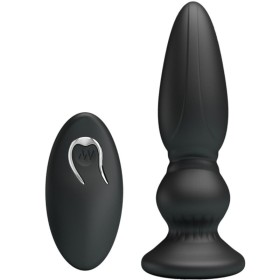 MR Play - Potente Plugue Anal Vibrador com Controle Remoto Preto