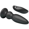 MR Play - Potente Plug Anal Vibrador Control Remoto Negro
