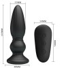 MR Play - Potente Plug Anal Vibrador Control Remoto Negro
