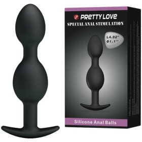 Pretty Love - Bolas Anal de Silicone 12,5 CM Pretas