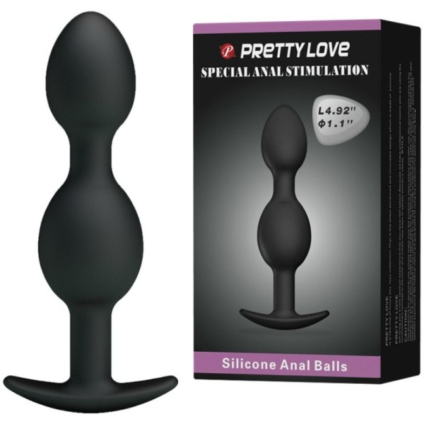 Pretty Love - Balles Anal EN Silicone 12.5 CM Noires