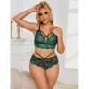 SUBBLIME - 954093 SOUTIEN-GORGE + CULOTTE DENTELLE VERT L/XL SUBBLIME SETS