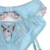 SUBBLIME - 954109 SOUTIEN-GORGE + CULOTTE AVEC PORTE-JARRETELLES MOTIF FLORAL BLEU S/M SUBBLIME SETS