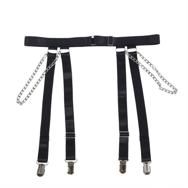 SUBBLIME - 954260 BODY AVEC CHAÎNES + PORTE-JARRETELLES NOIR S/M SUBBLIME BODIES